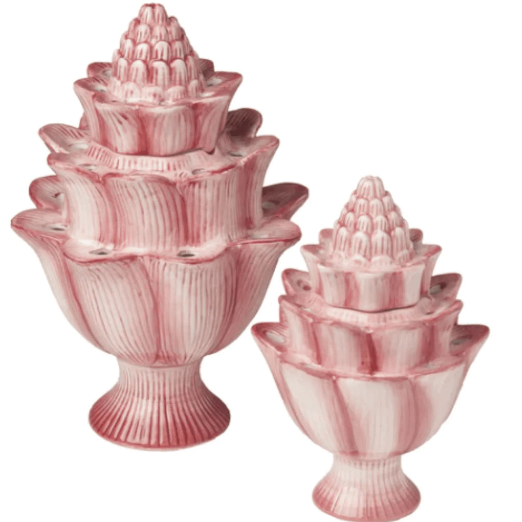 Small Watermelon Pink Artichoke Tulipiere - Indoor Planters - The Well Appointed House