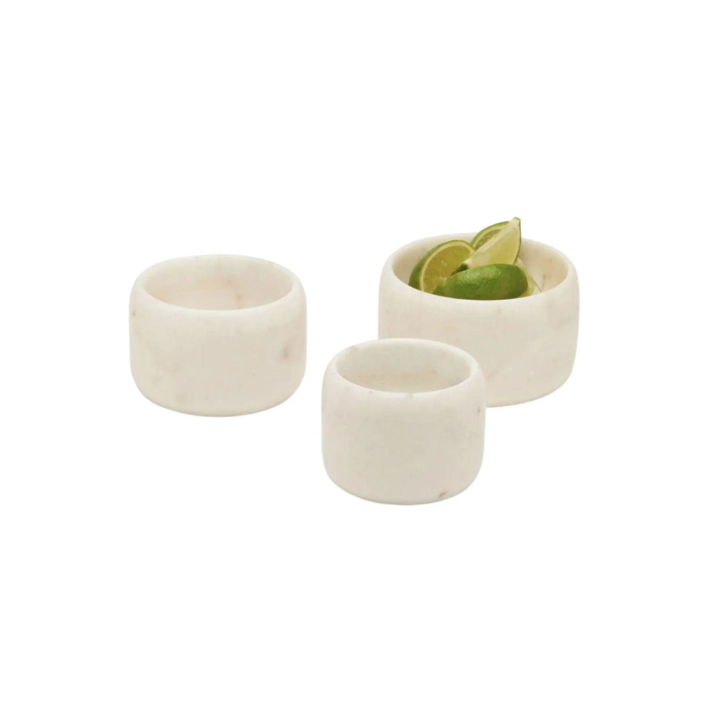 Small White Marble Serving Bowls - Serveware - The Well Appointed House