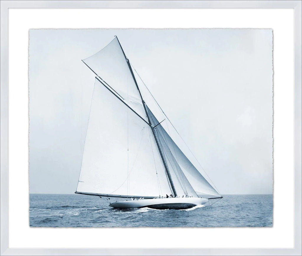 Soft Blue Sails 2 Framed Wall Art - Paintings - The Well Appointed House