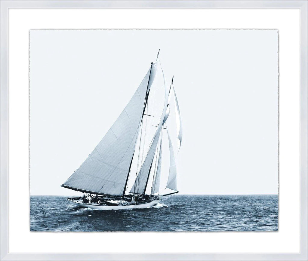 Soft Blue Sails 4 Framed Wall Art - Paintings - The Well Appointed House