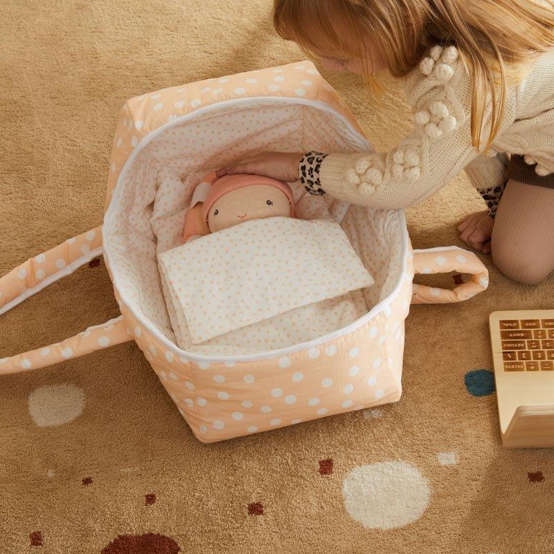 Soft Polka Dot Doll Carrier - Little Loves Dolls & Doll Accessories - The Well Appointed House