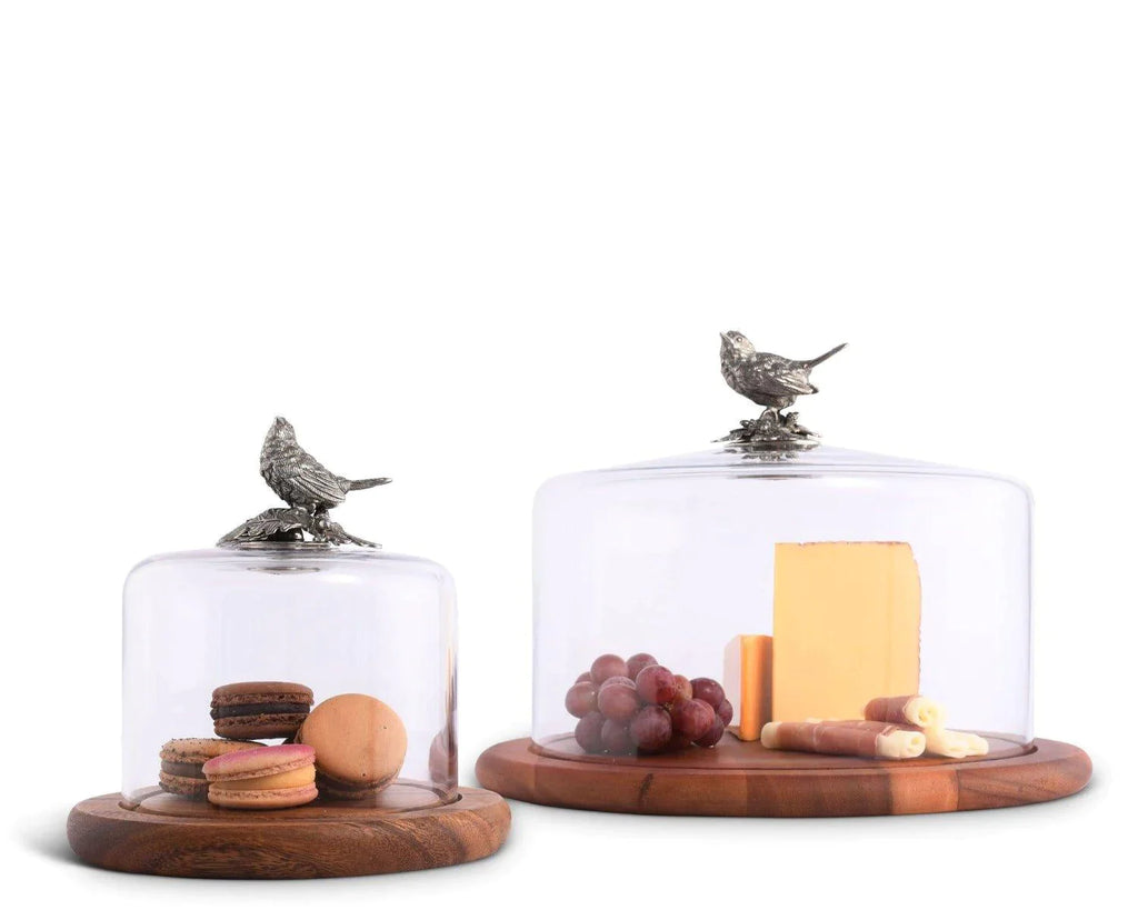 Song Bird Glass Covered Cheese Wood Board, Available in Two Sizes - Cutting & Cheese Boards - The Well Appointed House