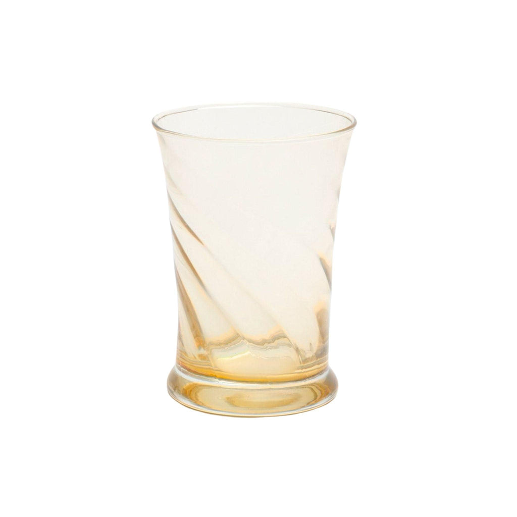 Spiral Pattern Soft Yellow Hand Blown Glasses - Drinkware - The Well Appointed House