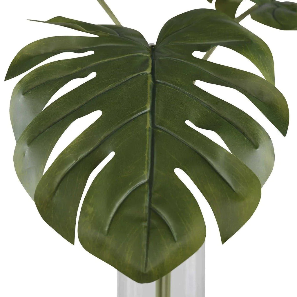 Split Leaf Palm Trio with Glass Vase - Florals & Greenery - The Well Appointed House