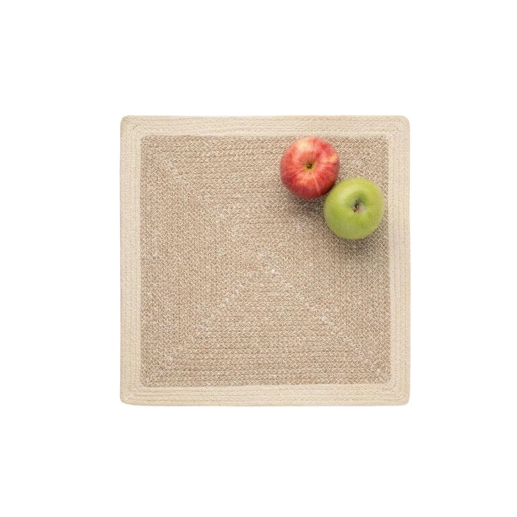 Square Dark Jute Woven Placemats - Placemats & Napkin Rings - The Well Appointed House