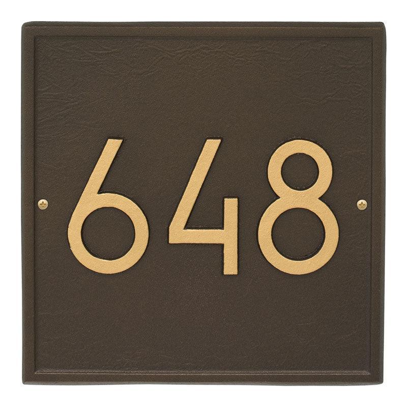 Square Personalized Wall Plaque – Available in a Variety of Colors - Address Signs & Mailboxes - The Well Appointed House