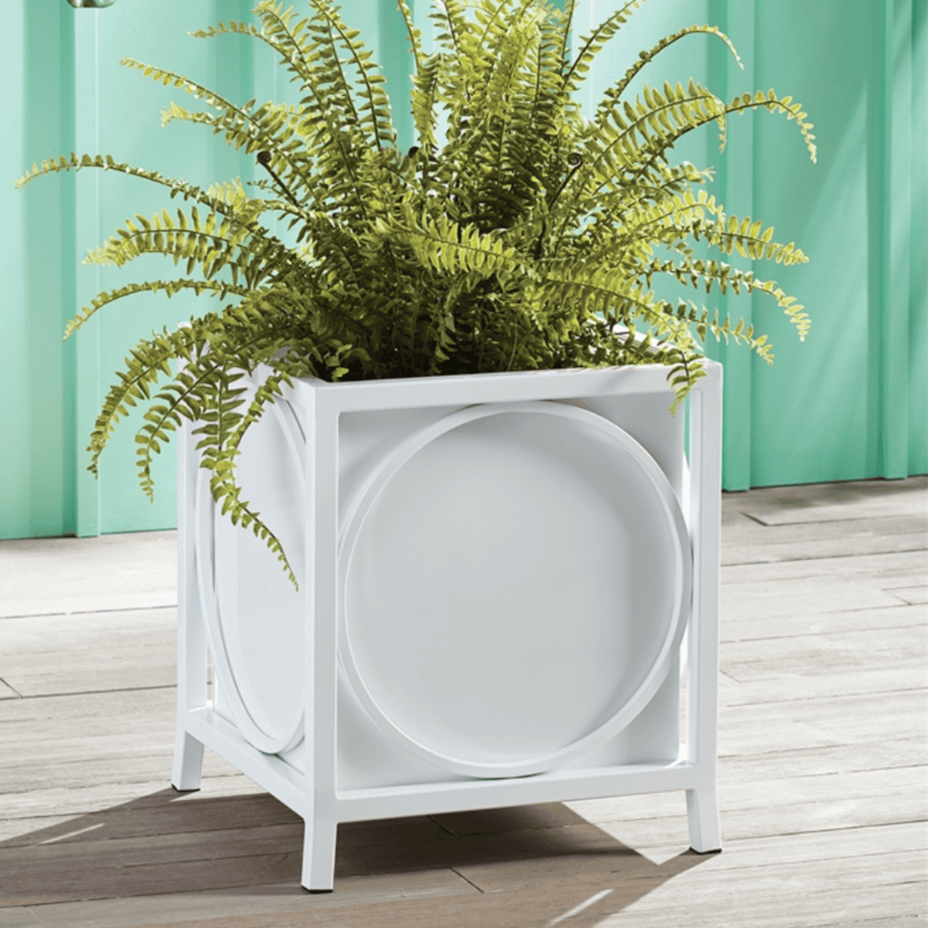 St. Remy Galvanized White Planter - Outdoor Planters - The Well Appointed House