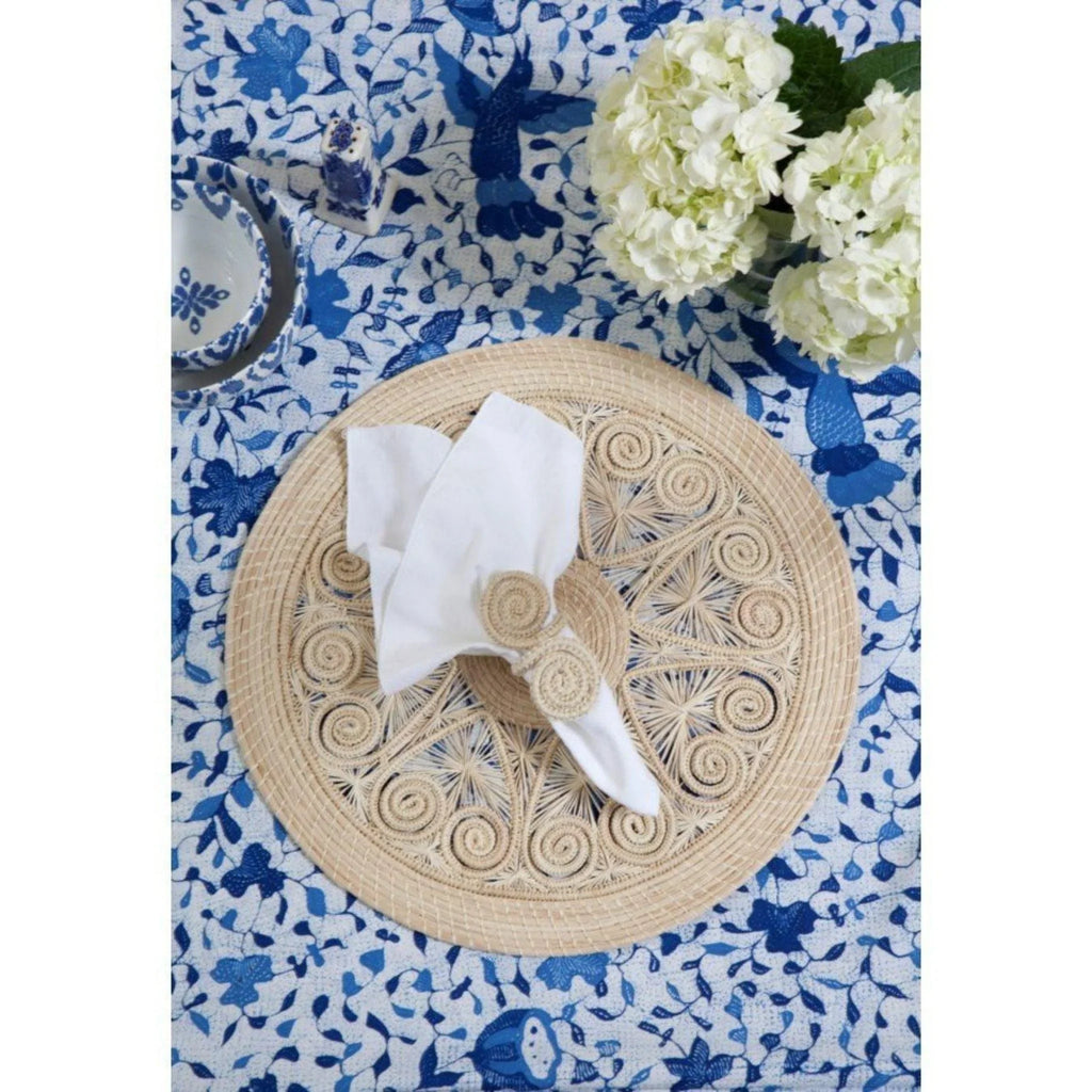 Stars and Spirals Round Wicker Placemats - Placemats & Napkin Rings - The Well Appointed House