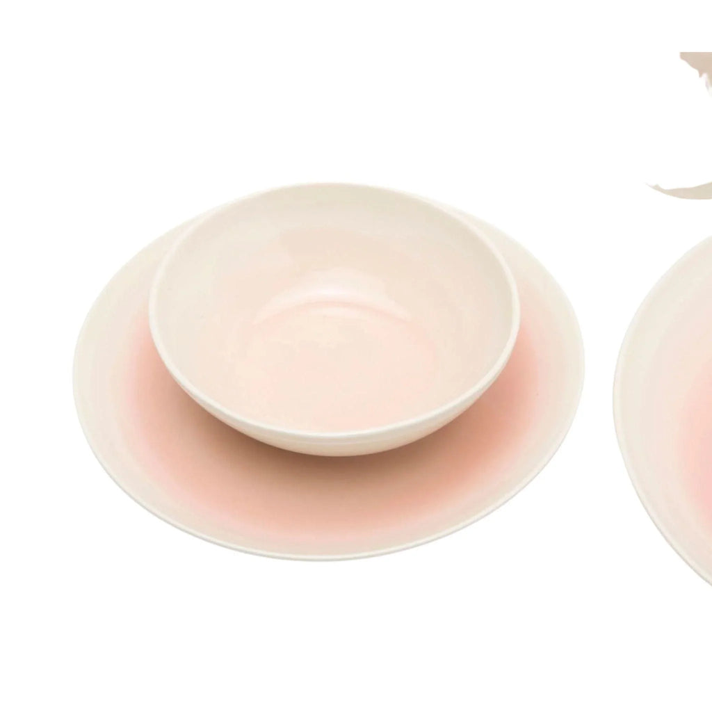 Stoneware Cereal/Ice Cream Bowls in Vintage Rose and Cream - Dinnerware - The Well Appointed House