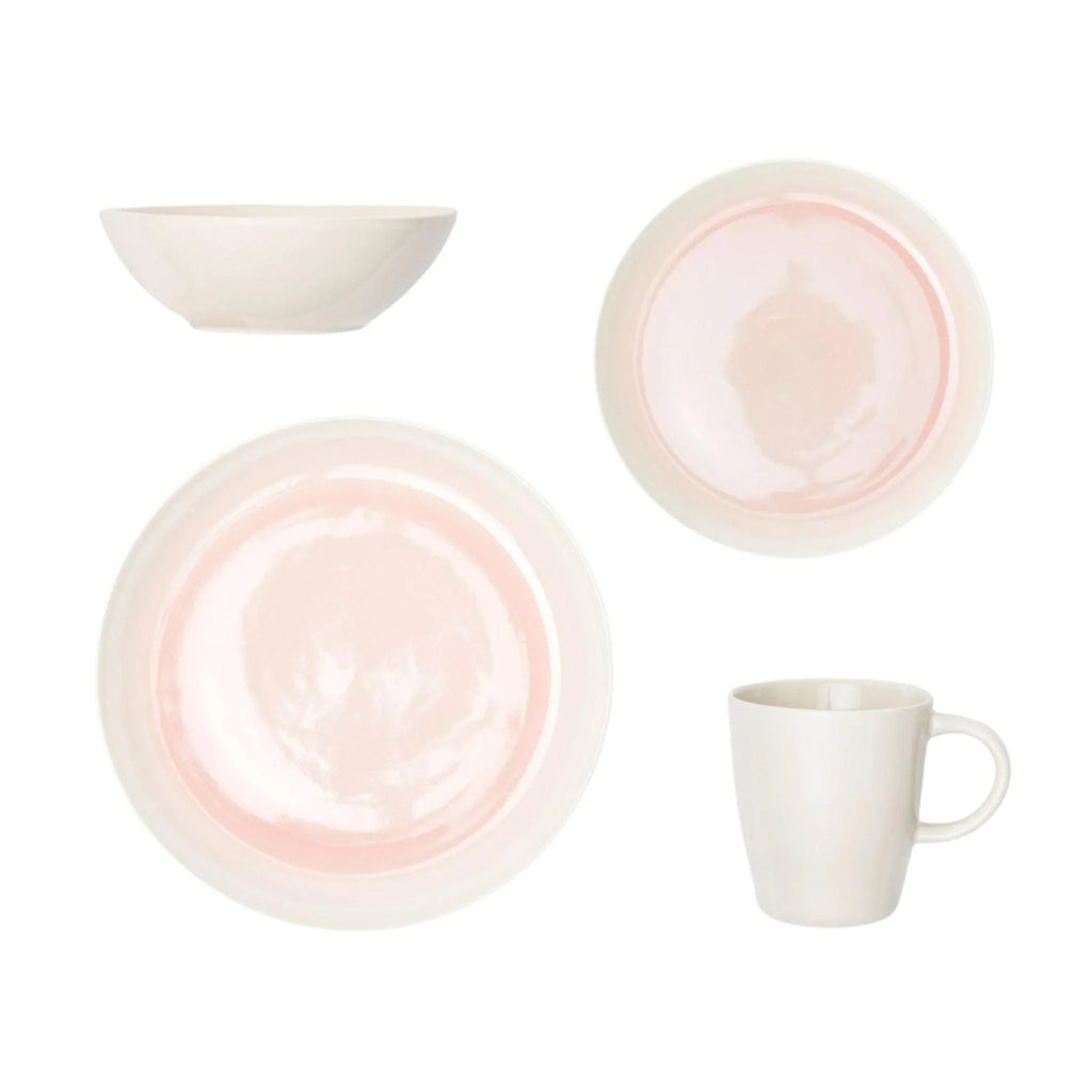 Stoneware Mugs in Vintage Rose and Cream - Drinkware - The Well Appointed House
