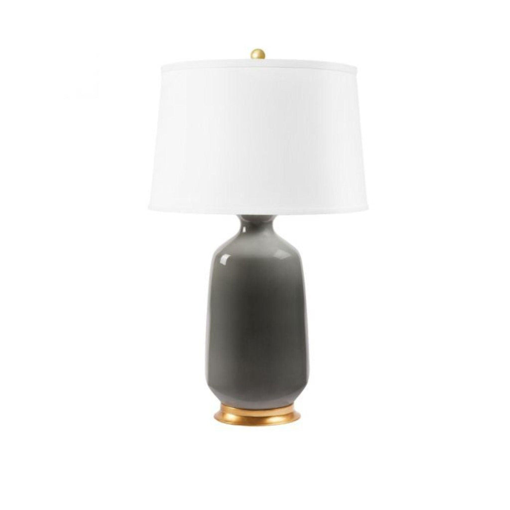 Stormy Gray Carolyn Glazed Porcelain Table Lamp Base - Table Lamps - The Well Appointed House