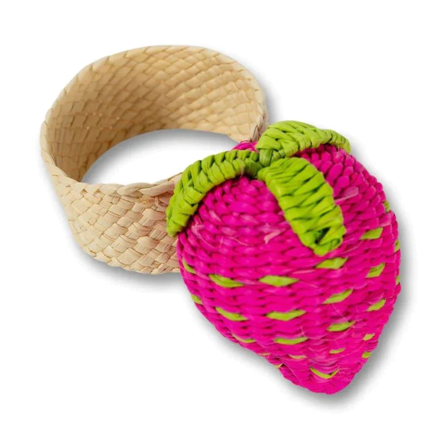 Strawberry Raffia Napkin Ring - Napkin Rings - The Well Appointed House