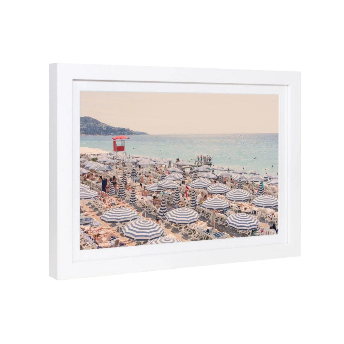 Striped Umbrellas, Nice Mini Framed Print by Gray Malin – The Well ...