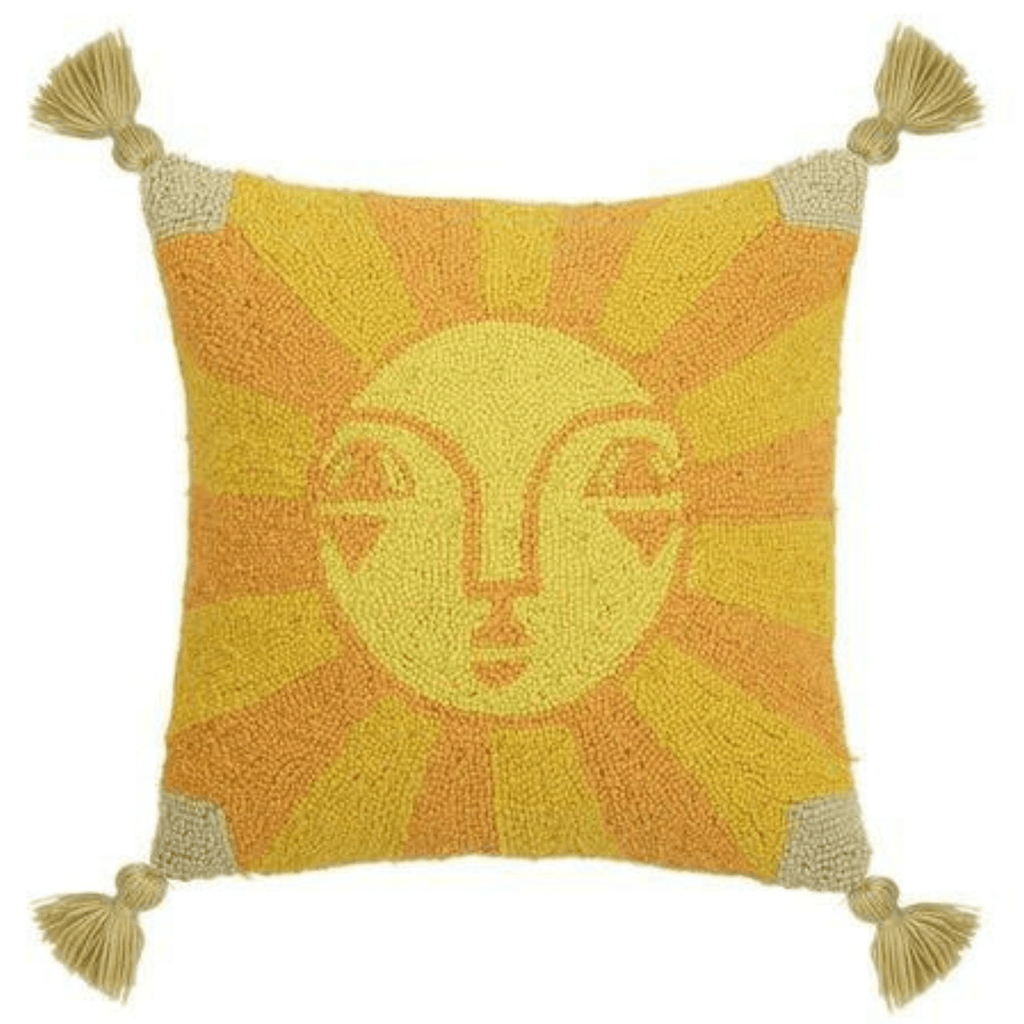 Sun Decorative Throw Pillow with Tassels - Pillows - The Well Appointed House