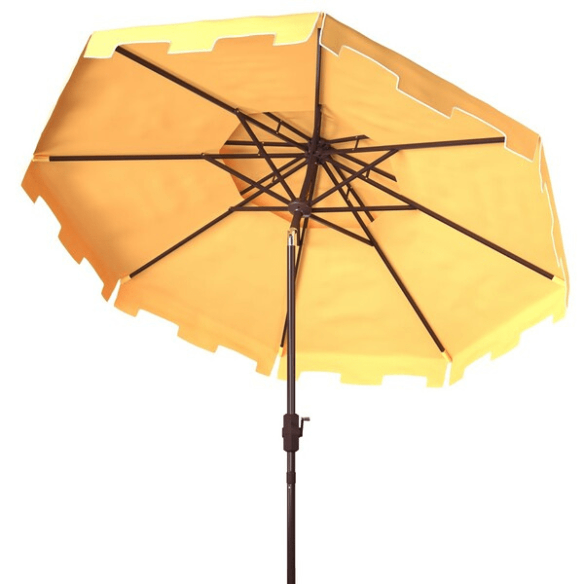 gold patio umbrella Safavieh 9-ft. Zimmerman Double Top Market Patio Umbrella, Yellow White