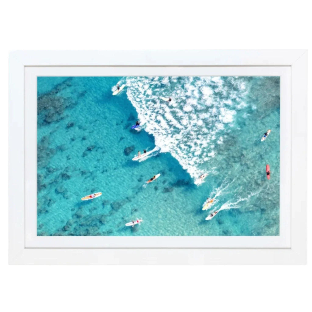 Surfing Waikiki Mini Framed Print by Gray Malin - Photography - The Well Appointed House