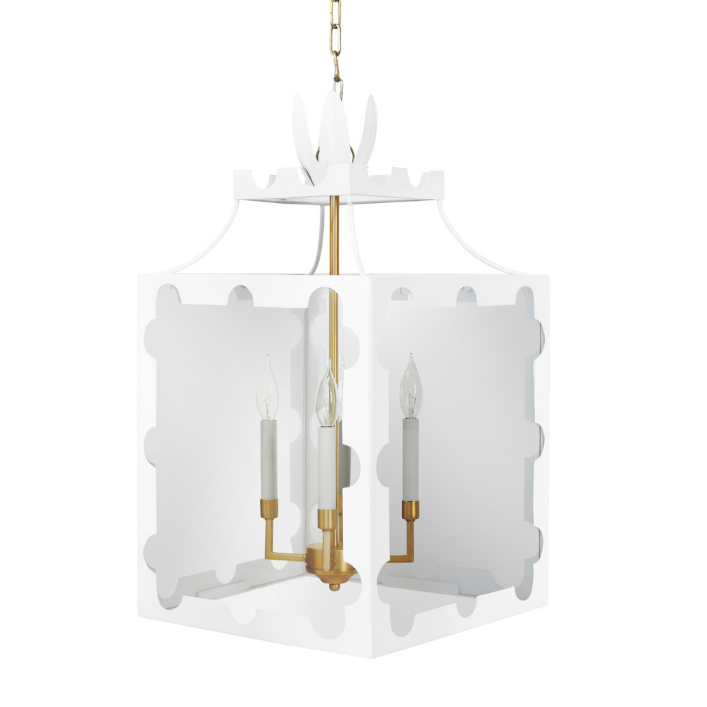 White Talula Lantern Pendant Light - The Well Appointed House