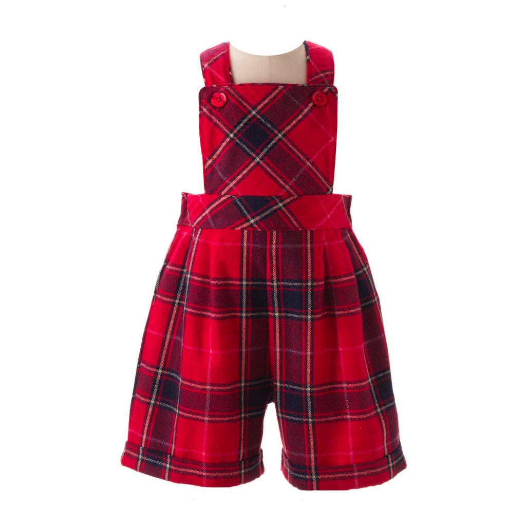 Rachel Riley Red Tartan Dungarees - The Well Appointed House