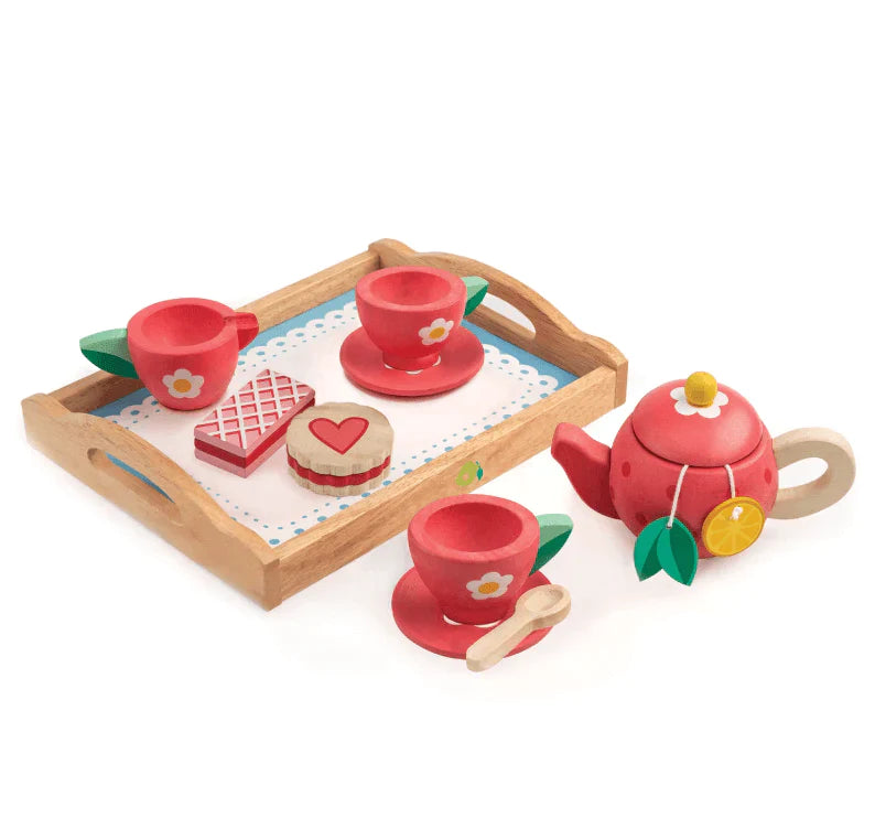 Tea Party Tray Set Toy - Little Loves Kitchens Food & Kids Grocery - The Well Appointed House