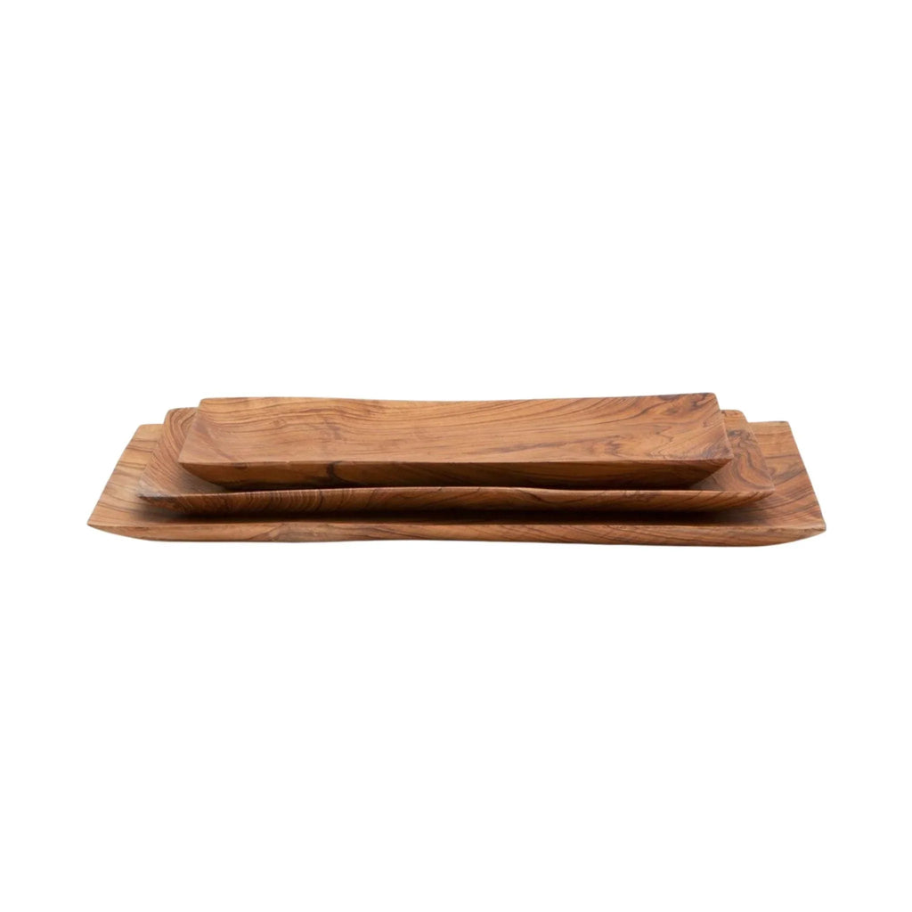Teak Serving Trays in Natural - Trays & Serveware - The Well Appointed House