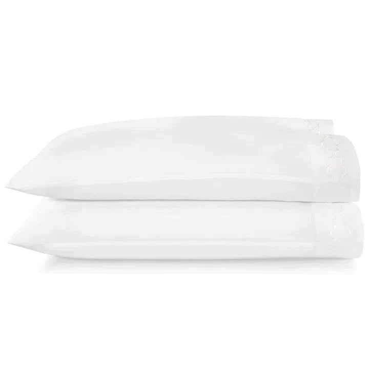 Tempo Embroidered Sateen Pillowcases - Pillowcases - The Well Appointed House