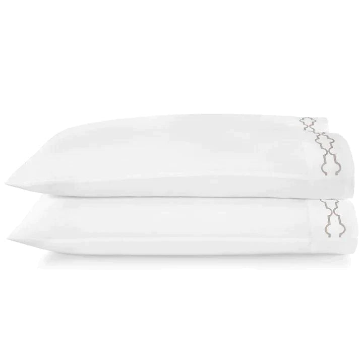 Tempo Embroidered Sateen Pillowcases - Pillowcases - The Well Appointed House
