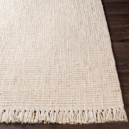 Textured Cream Hand Woven Jute Fringe Rug – The Well Appointed House