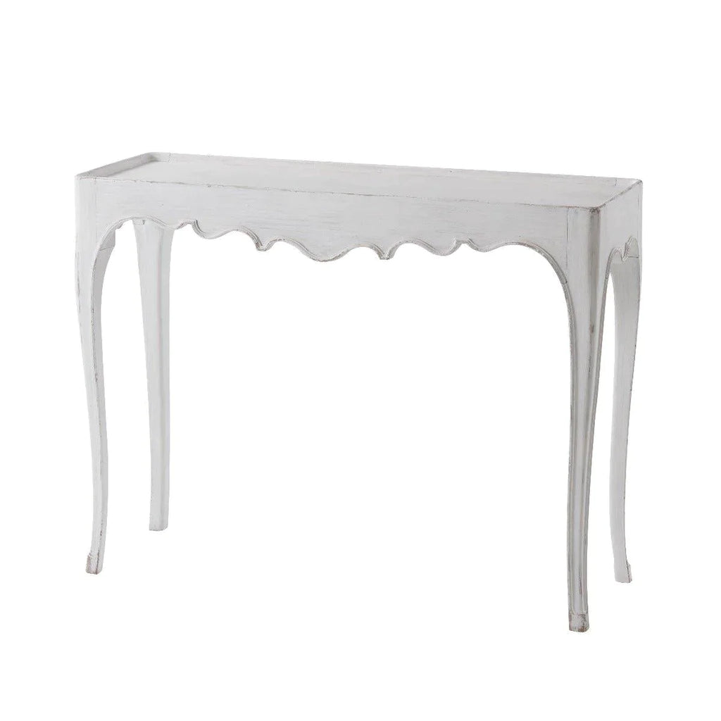 The Lune Tray Top Undulating Apron Console Table - Consoles - The Well Appointed House