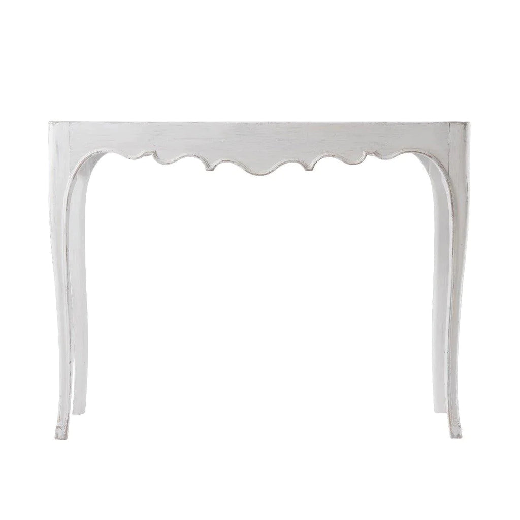 The Lune Tray Top Undulating Apron Console Table - Consoles - The Well Appointed House