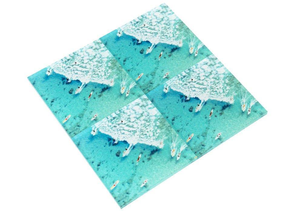 "The Ocean" Acrylic Coasters - Bar Tools & Accessories - The Well Appointed House