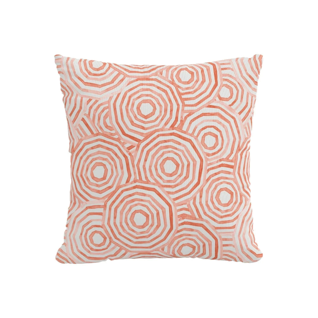The Umbrella Swirl Pillow, Coral by Gray Malin - Pillows - The Well Appointed House