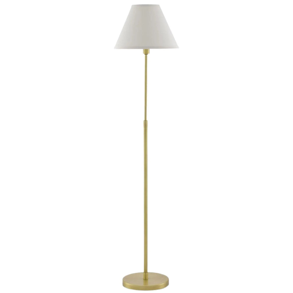 Thin Stemmed Antique Brass Floor Lamp - Floor Lamps - The Well Appointed House