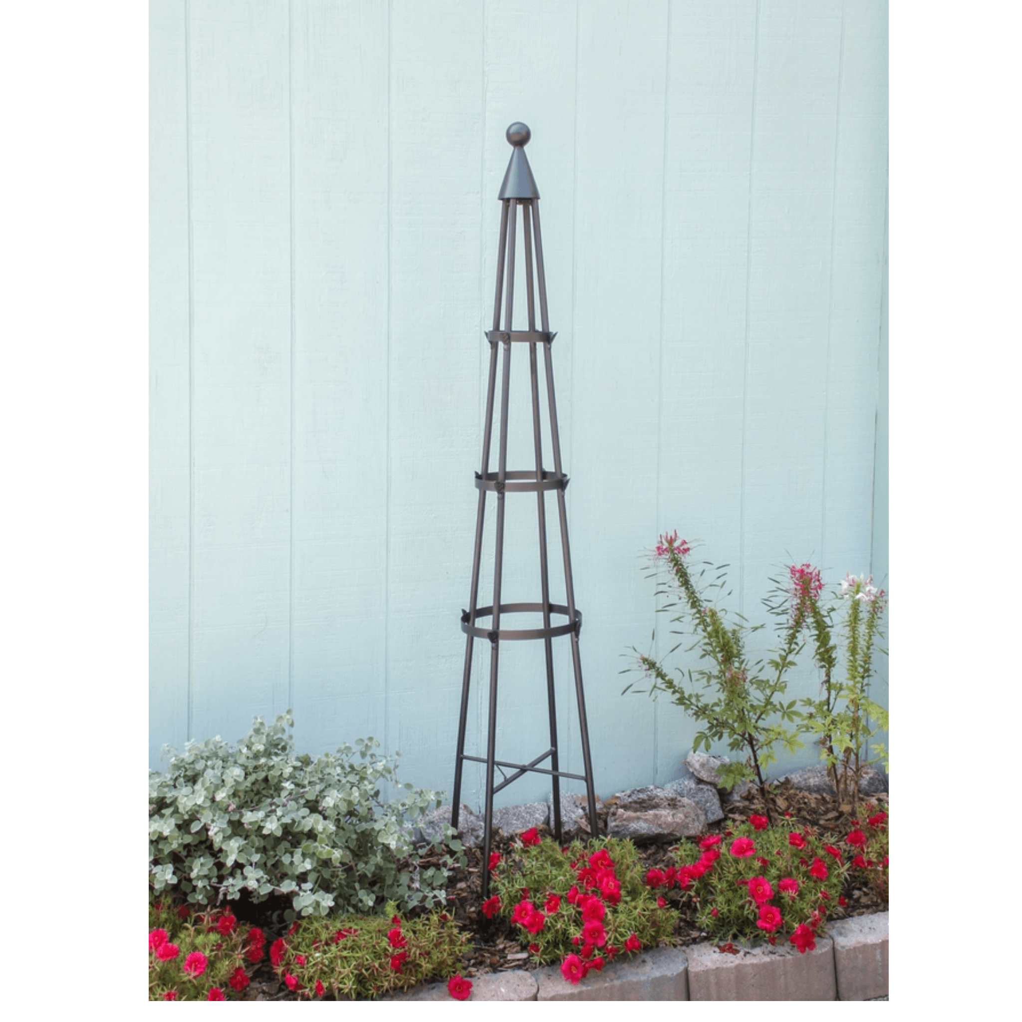 house plant obelisk Achla Iron Obelisk Trellis