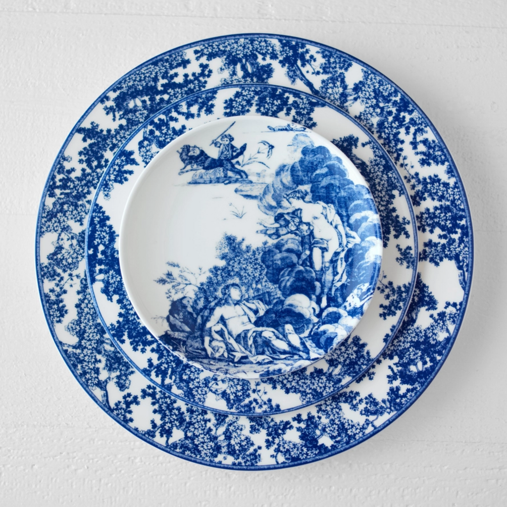 Toile Tales Rimmed Salad Plate - The Well Appointed House