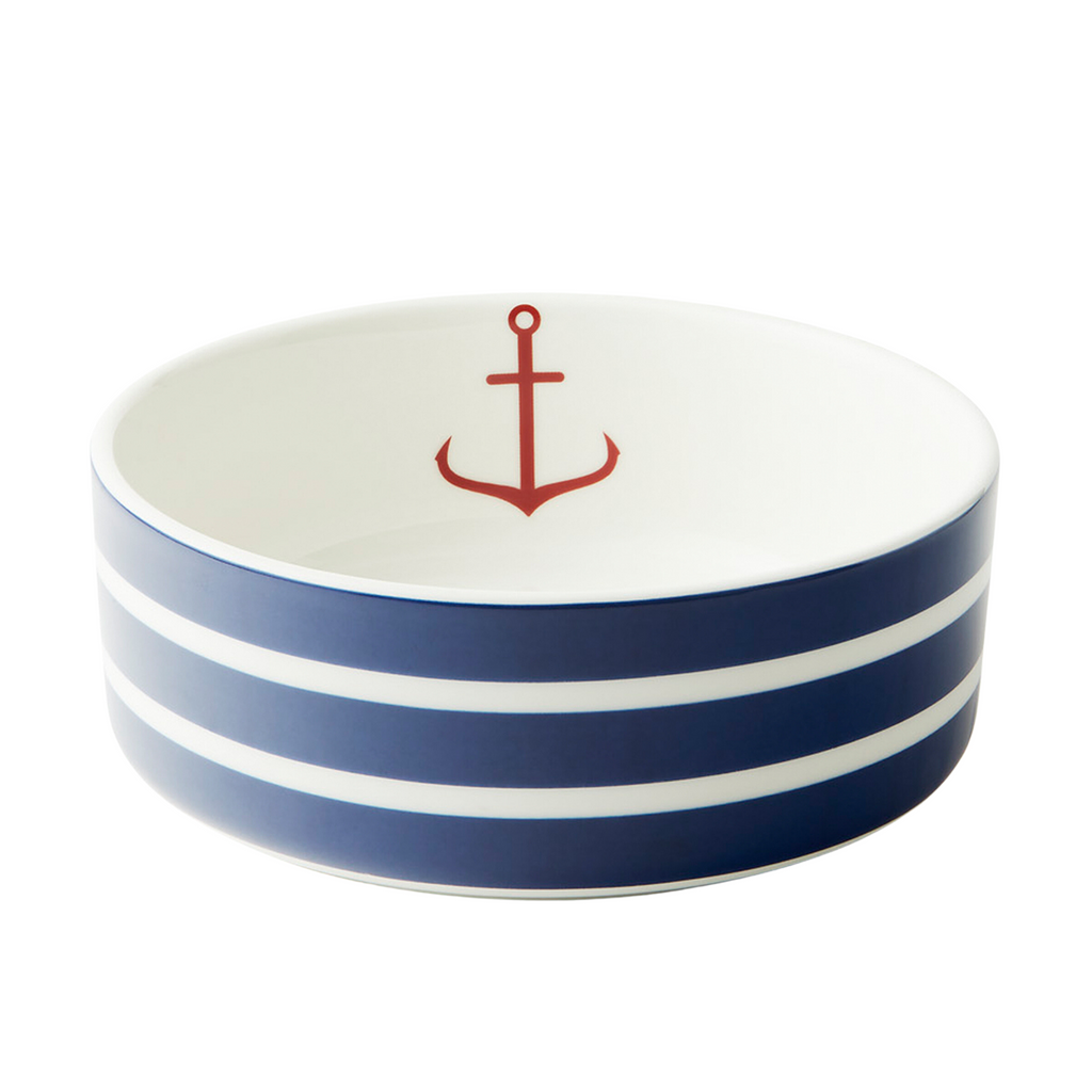 Large Beach Towel Stripe Pet Bowl - The Well Appointed House