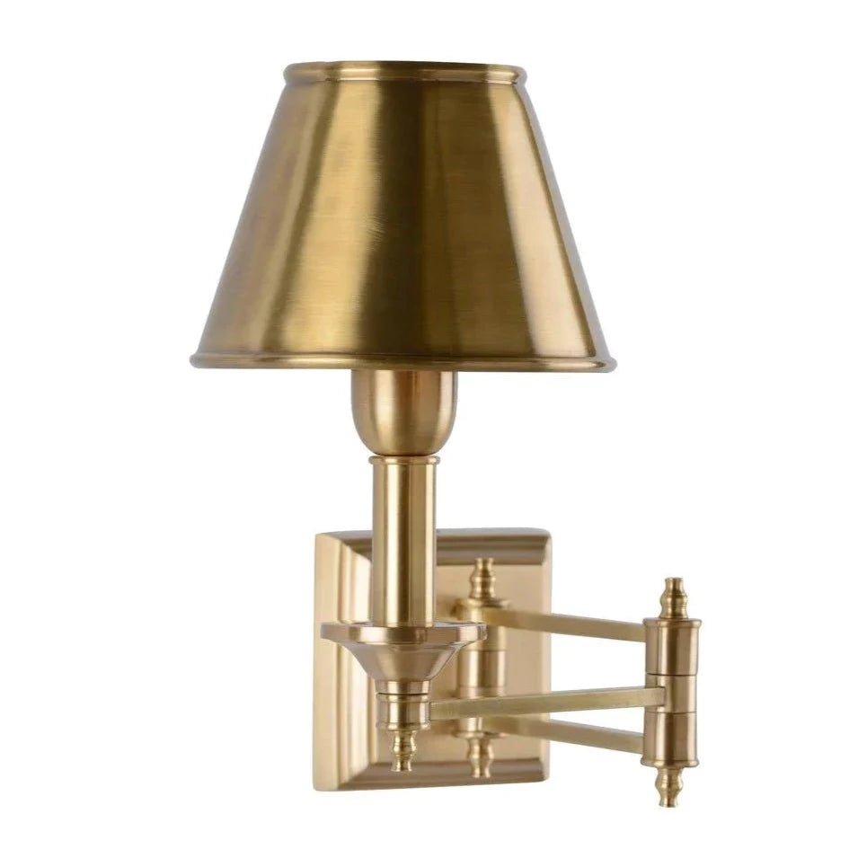 Traditional Antique Brass Swing Arm Wall Sconce - Sconces - The Well Appointed House