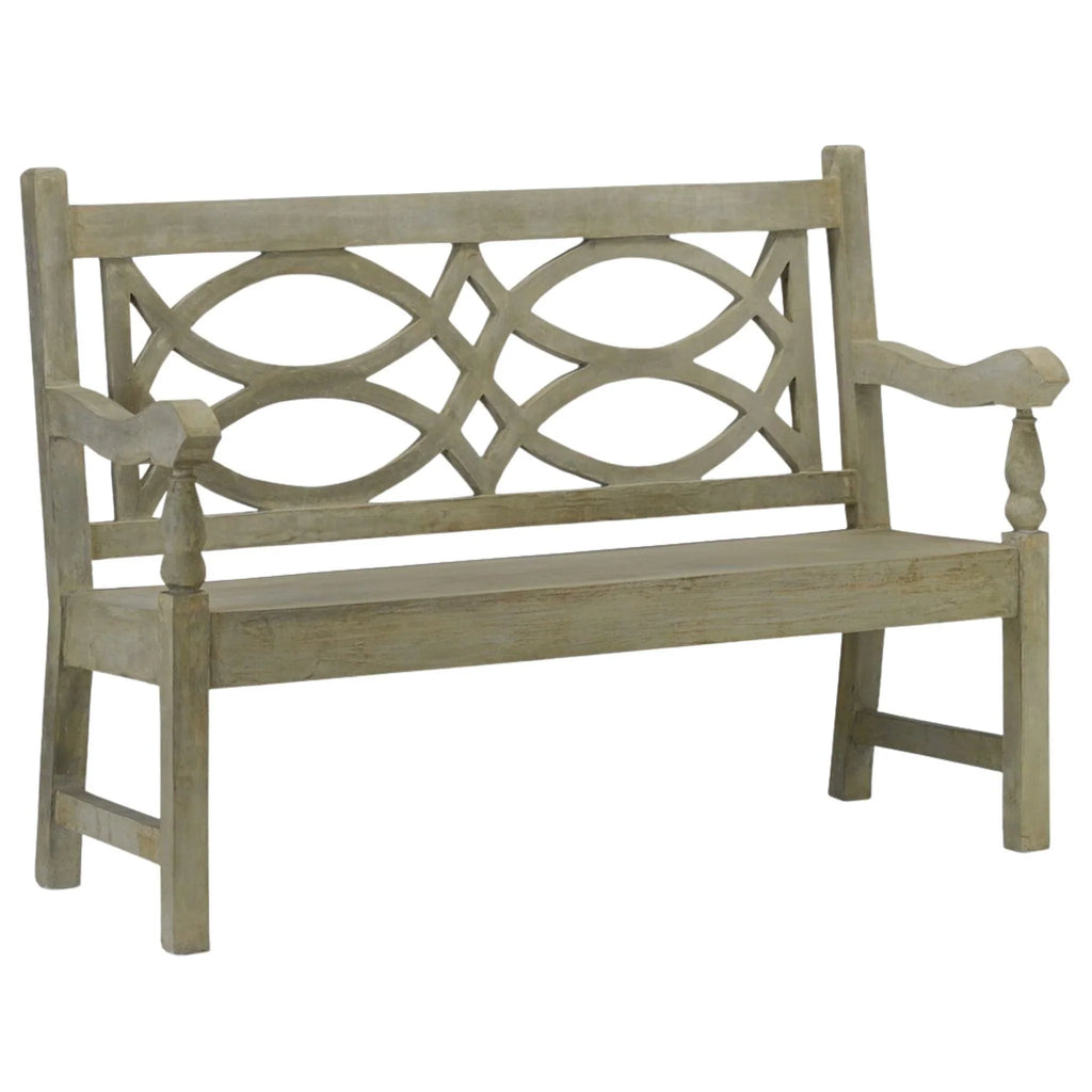 Traditional English Concrete Outdoor Bench - Garden Stools & Benches - The Well Appointed House