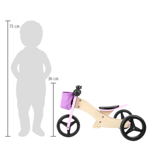 Training Bike-Trike 2-in-1 Pink - Little Loves Pedal Cars Bikes & Tricycles - The Well Appointed House