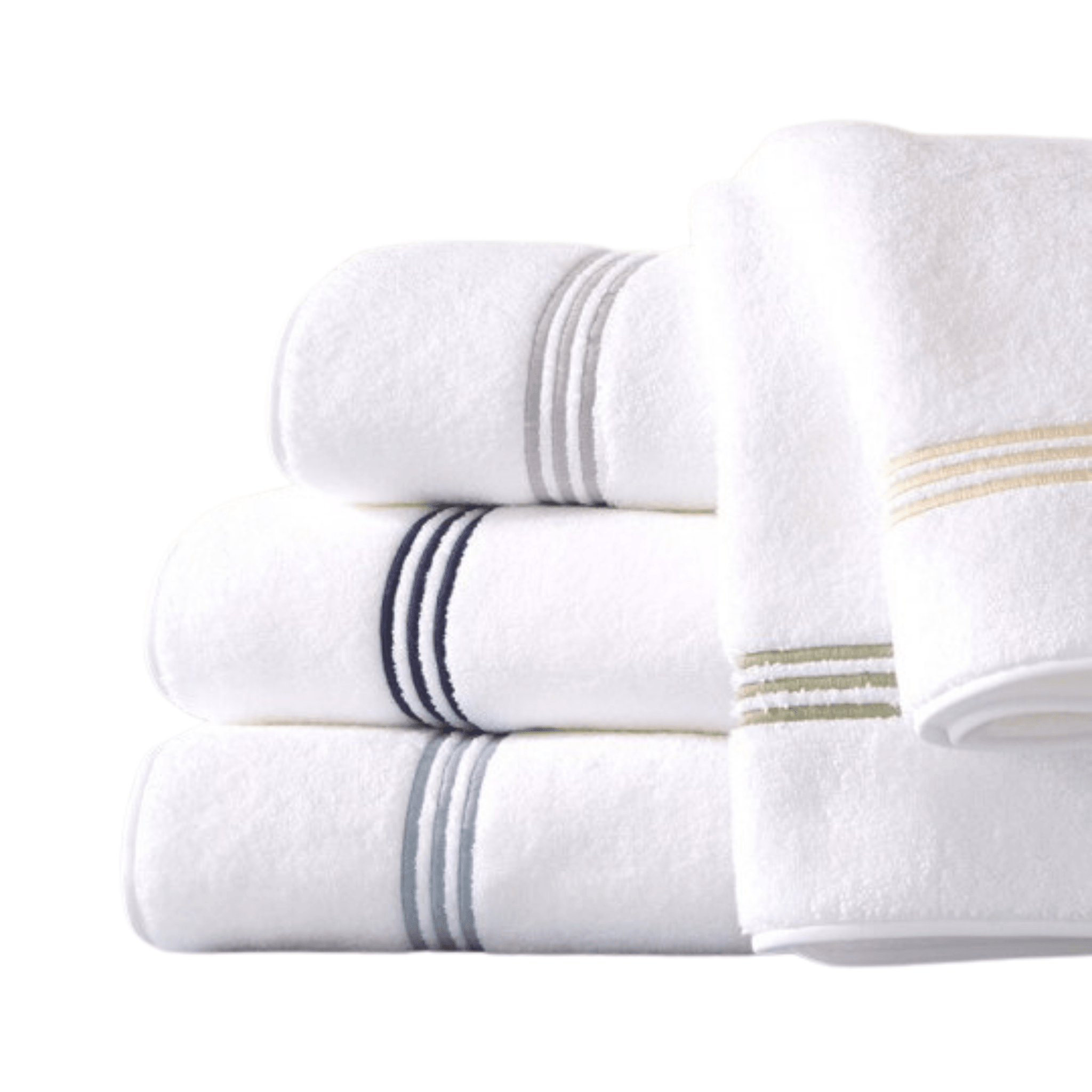 White bath towels online with black trim