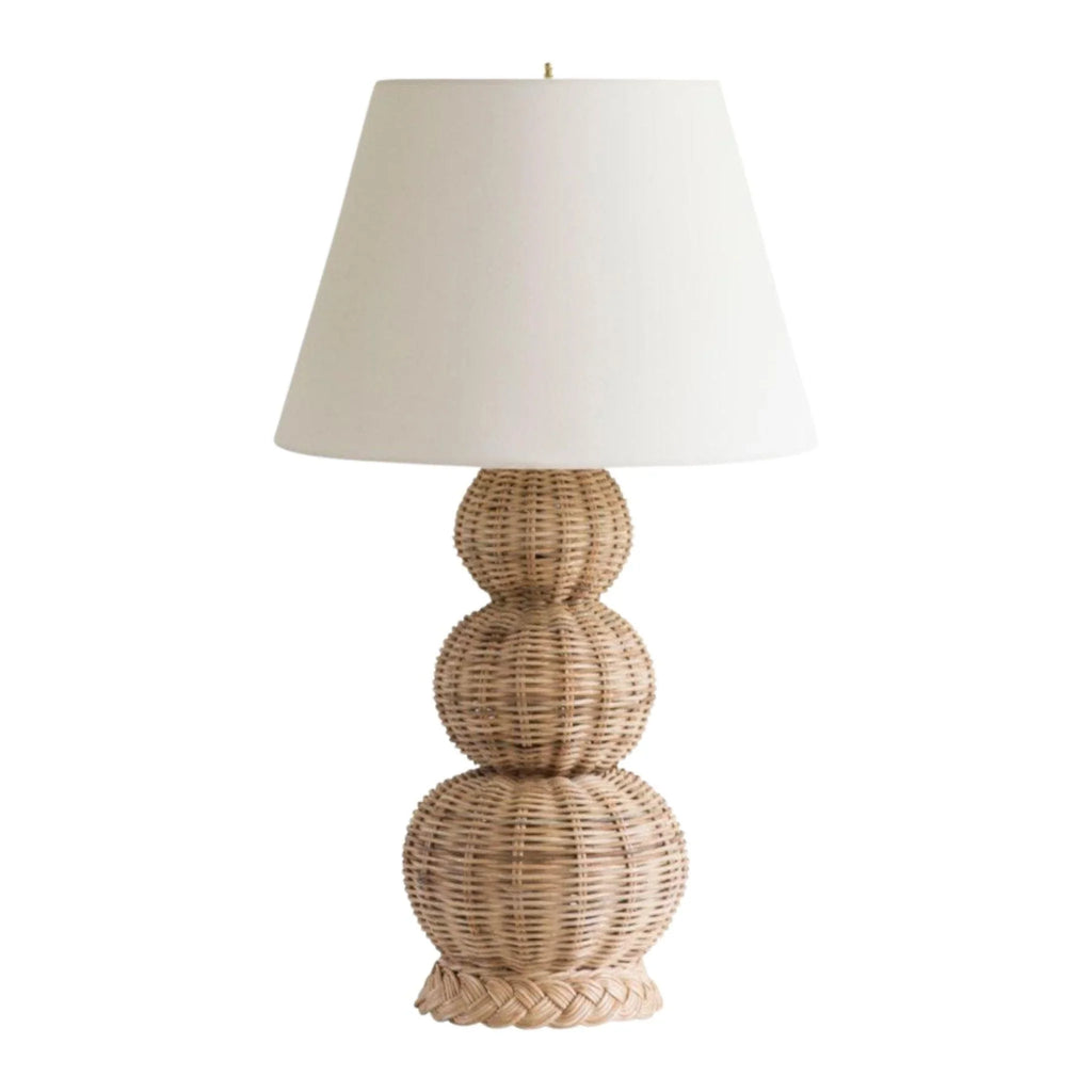 Triple Gourd Wicker Table Lamp Base - Table Lamps - The Well Appointed House