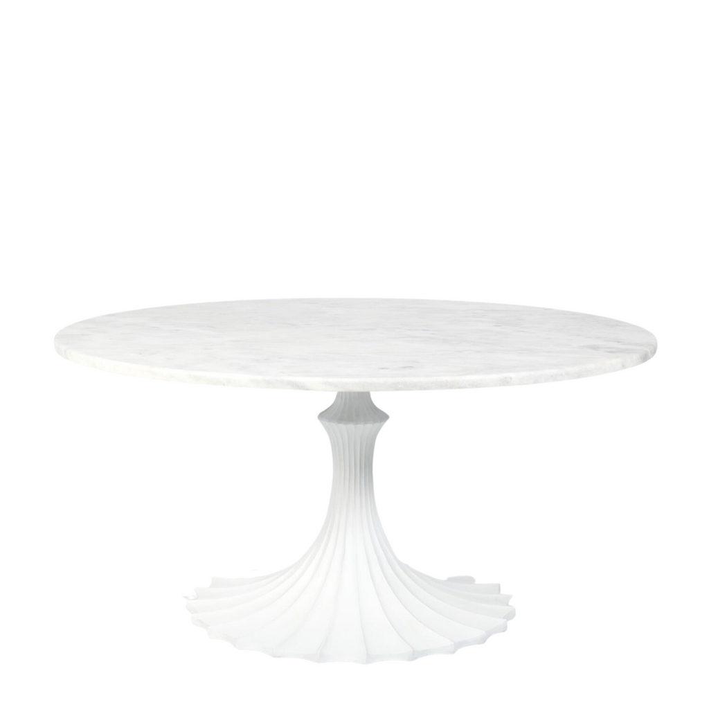 Tulip Style Base Table With Marble Top - The Well Appointed House 