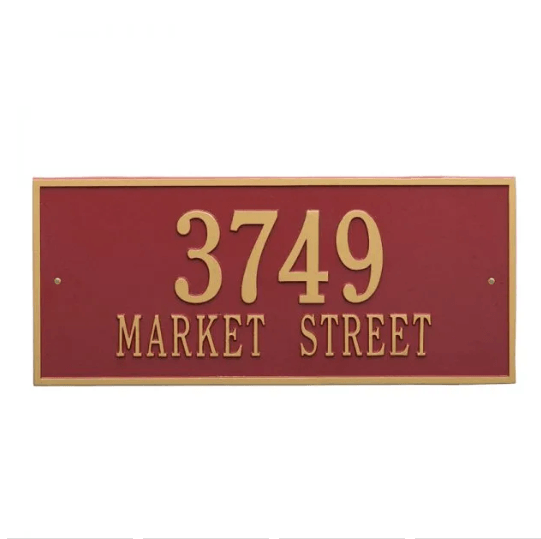 Two Line Hartford Estate Personalized Address Wall Plaque - Available in Multiple Finishes - Address Signs & Mailboxes - The Well Appointed House