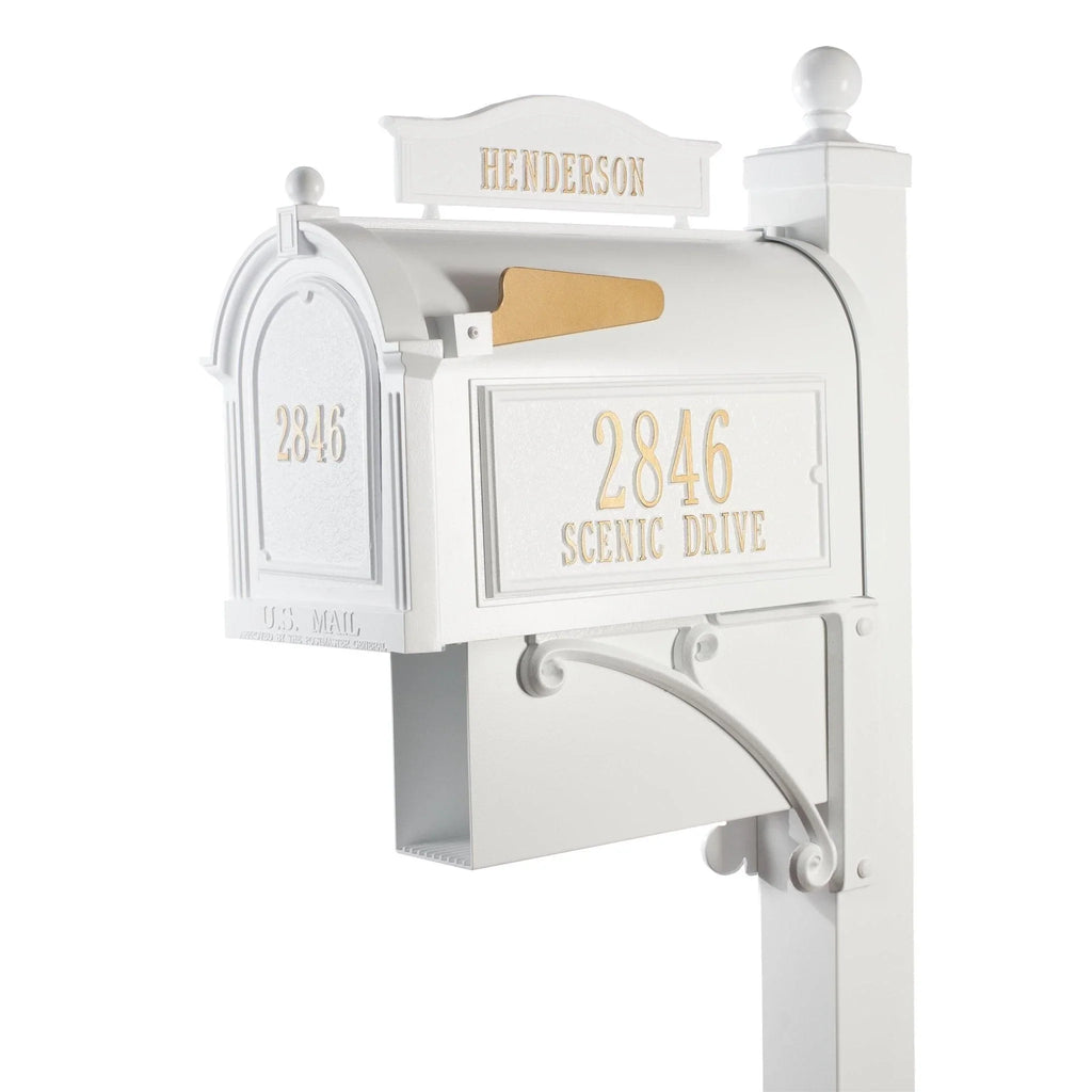 Ultimate Personalized Mailbox Package – Available in Multiple Finishes - Address Signs & Mailboxes - The Well Appointed House