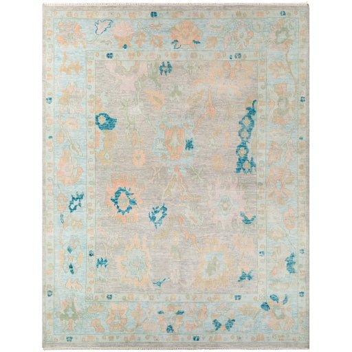 Ushak Light Pink, Blue, & Beige Hand Knotted Wool Area Rug - Available in a Variety of Sizes - Rugs - The Well Appointed House