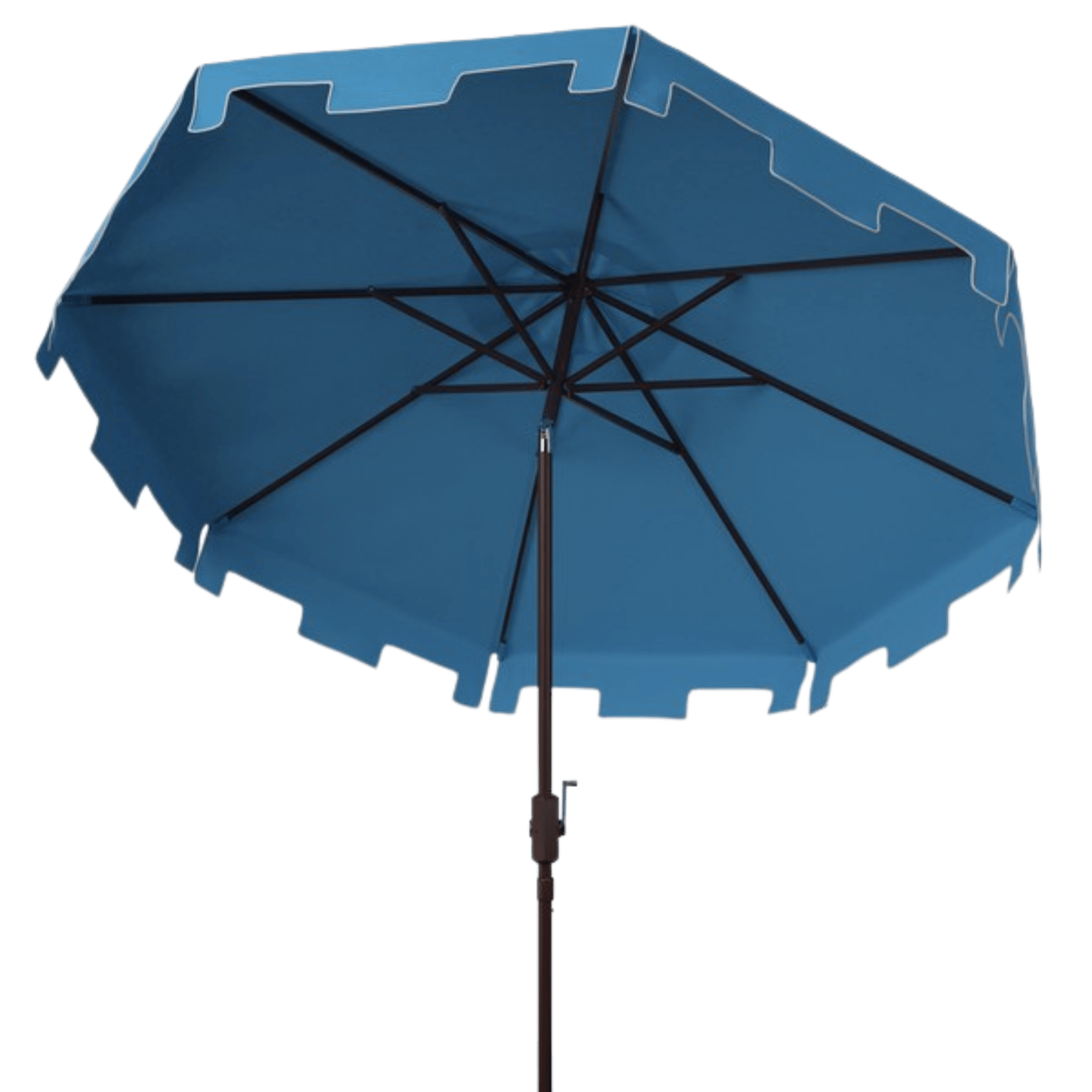 UV Resistant Blue 9' Greek Key Crank Outdoor Market Patio Umbrella – The Well Appointed House