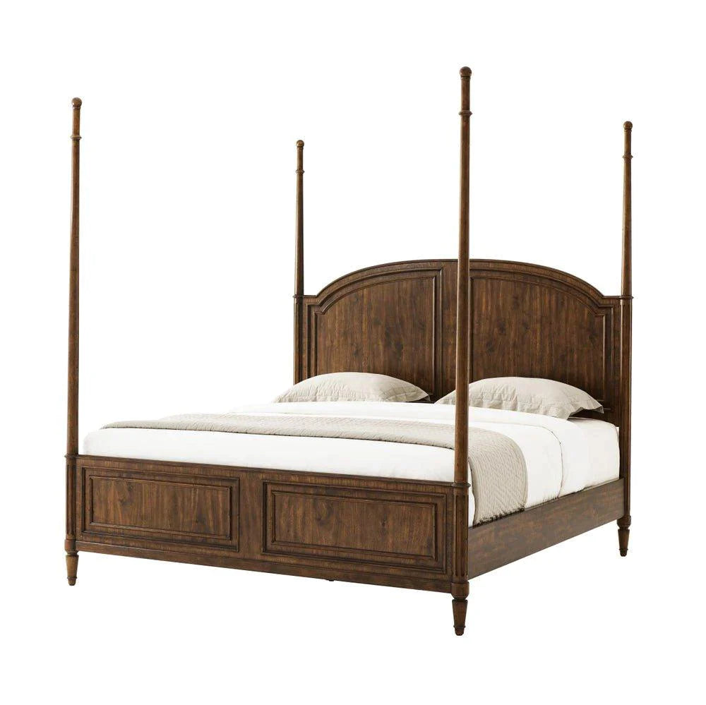 Vale Knotty Walnut Four Poster King Bed - Beds & Headboards - The Well Appointed House