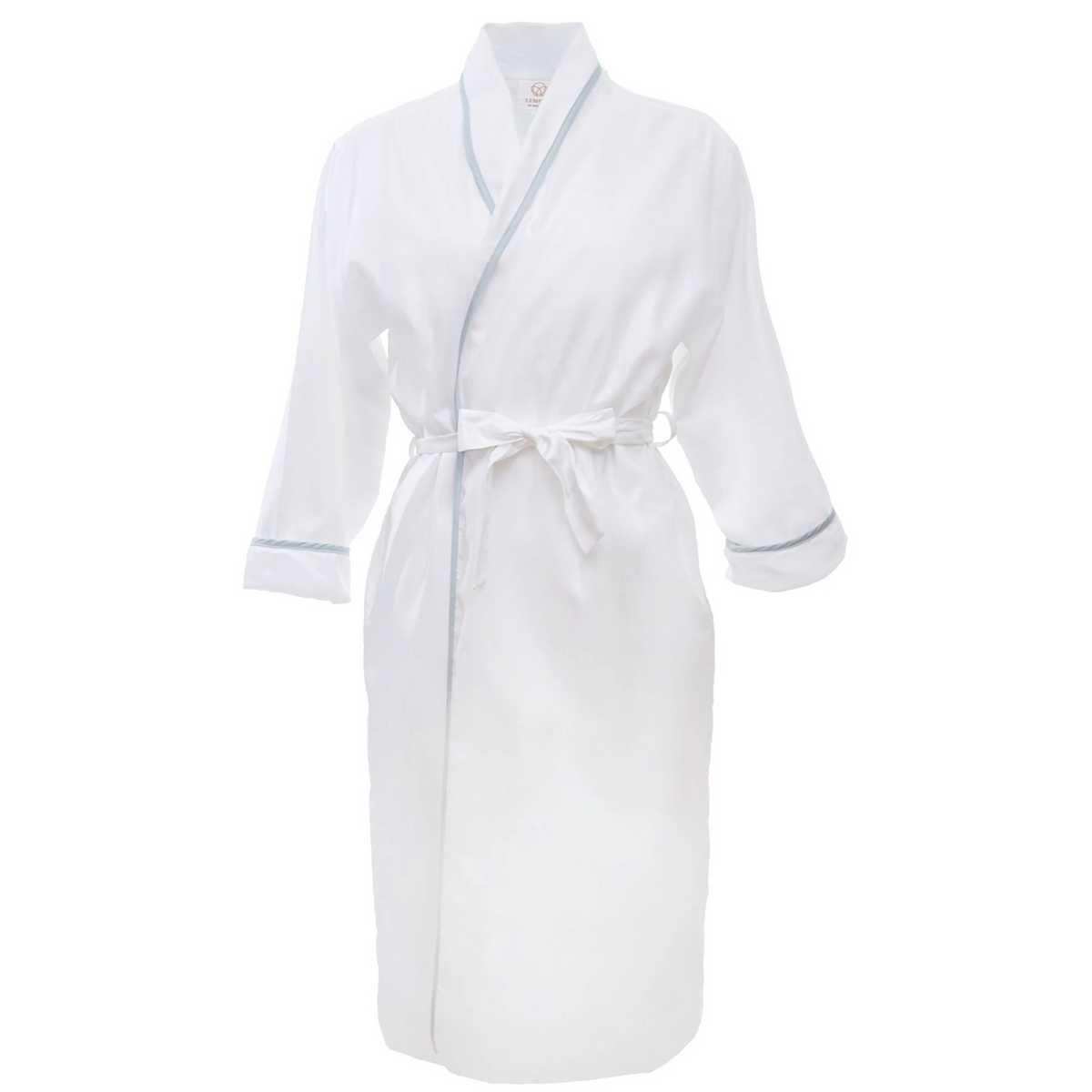 Blue Appliqué Tape Vandy Cotton Robe – The Well Appointed House
