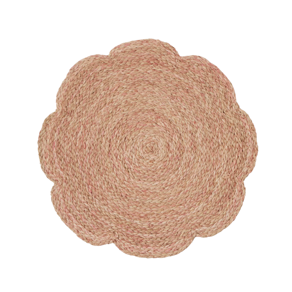 Round Vera Light Pink Flower Placemats - The Well Appointed House