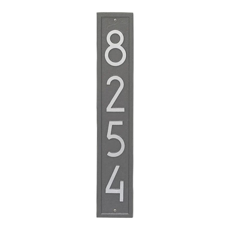 Vertical Modern Wall Mounted Address Plaque – Available in a Variety of Colors - Address Signs & Mailboxes - The Well Appointed House