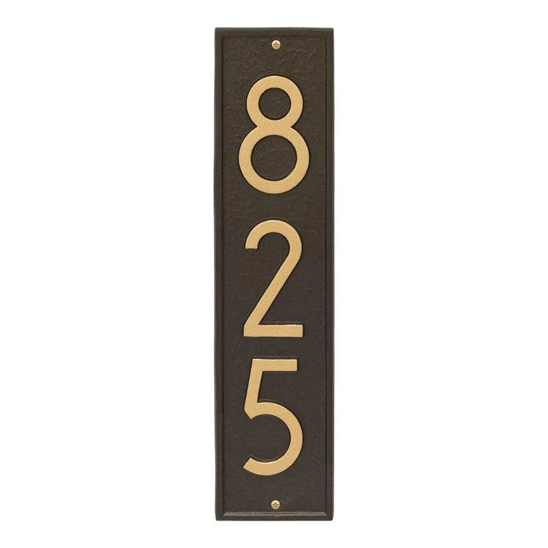 Vertical Rectangular Personalized Wall Mounted Address Plaque – Available in a Variety of Colors - Address Signs & Mailboxes - The Well Appointed House